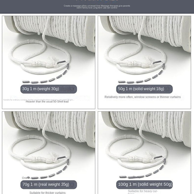 Painonauha verhojen helmaan ompeluun