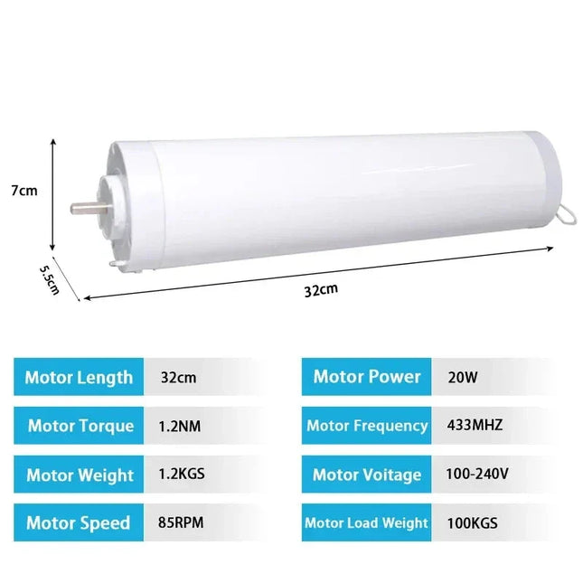 Älykäs moottoroitu verhokisko kaukosäätimellä