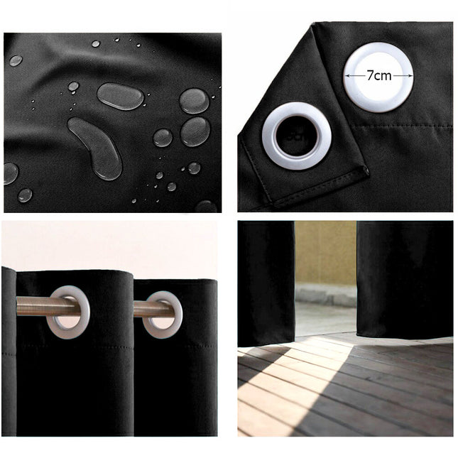 Musta vedenpitävä ulkoverho näkösuojaksi