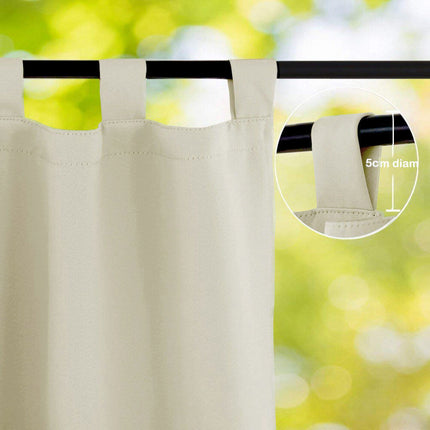 Kermanvärinen vedenpitävä ulkoverho renkailla