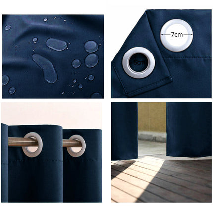 Tummansininen vedenpitävä ulkoverho parvekkeelle