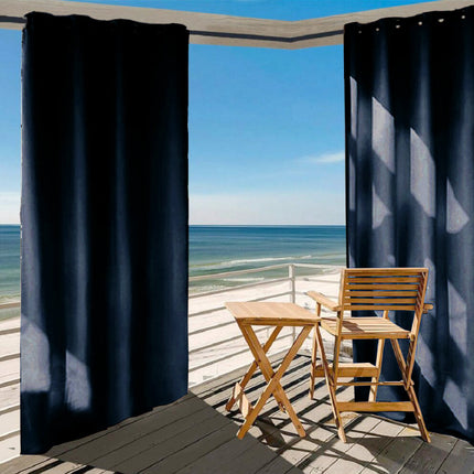 Tummansininen vedenpitävä ulkoverho parvekkeelle