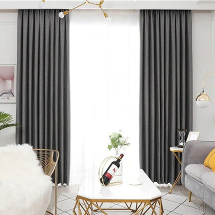 Harmaa jacquard-kuvioinen pimennysverho