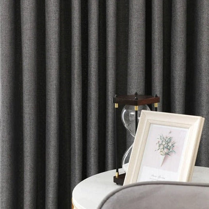 Harmaa jacquard-kuvioinen pimennysverho