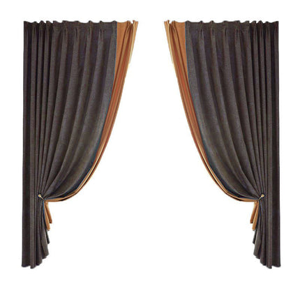 Taupenvärinen paksukankainen pimennysverho