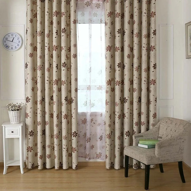 Moderni kuviollinen pimennysverho makuuhuoneeseen