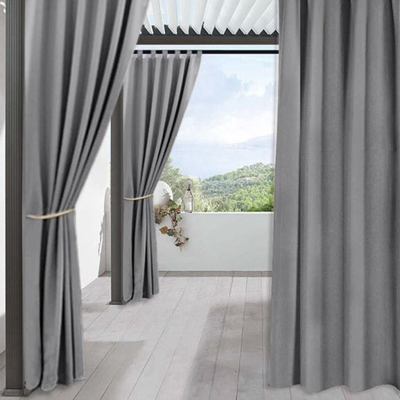 Liila säänkestävä ulkoverho terassille