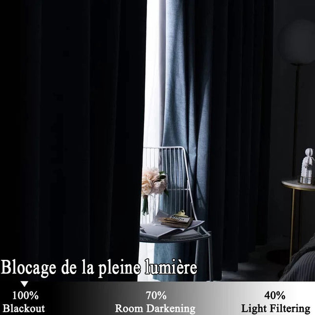 Harmaa pellavavaikutteinen verho purjerenkailla