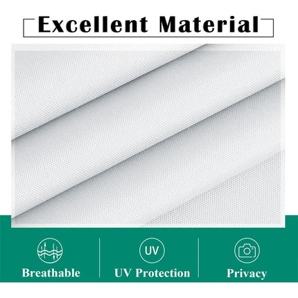 Valkoinen ulkoverho pergolaan ja terassille