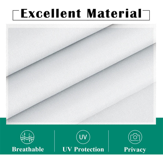 Valkoinen ulkoverho pergolaan ja terassille