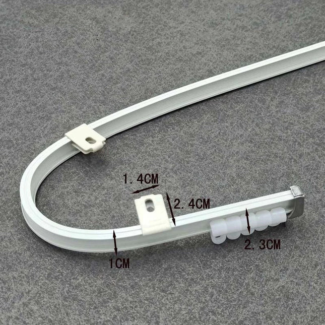 Taipuisa verhokisko kaareville seinille