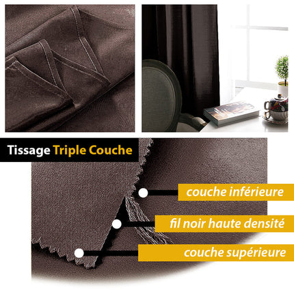 Ruskea huonetta hämärtävä verho