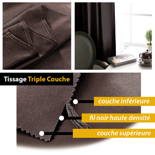 Ruskea huonetta hämärtävä verho