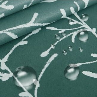 Vihreä kuviollinen terassiverho ulkokäyttöön