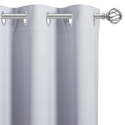 Harmaa säänkestävä terassiverho kuviolla