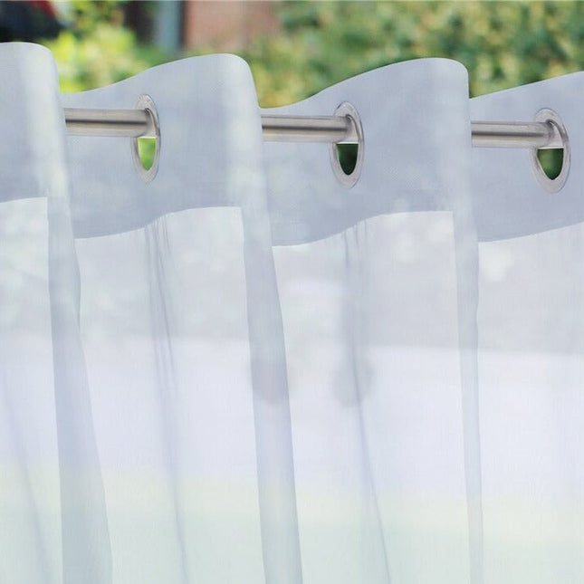 Läpikuultava ulkoverho terassille purjerenkailla