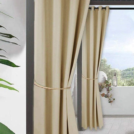 Beige säänkestävä verho ulkokäyttöön