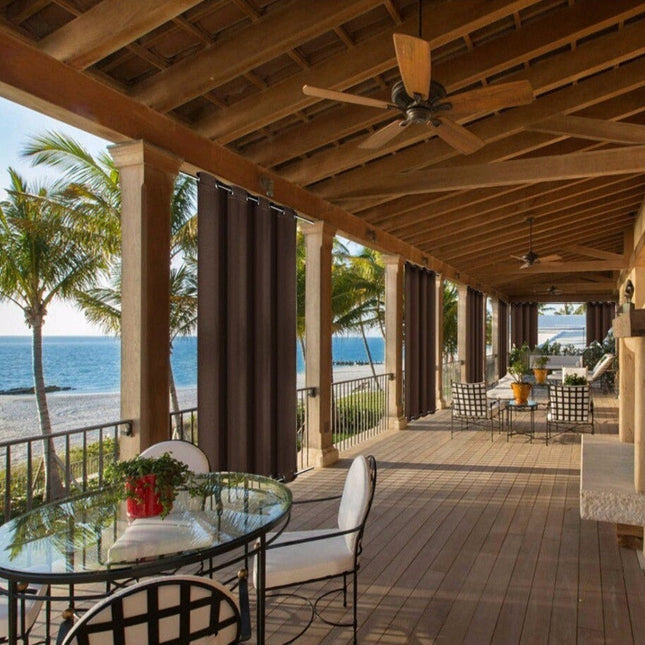 Säänkestävä ulkoverho parvekkeelle ja terassille