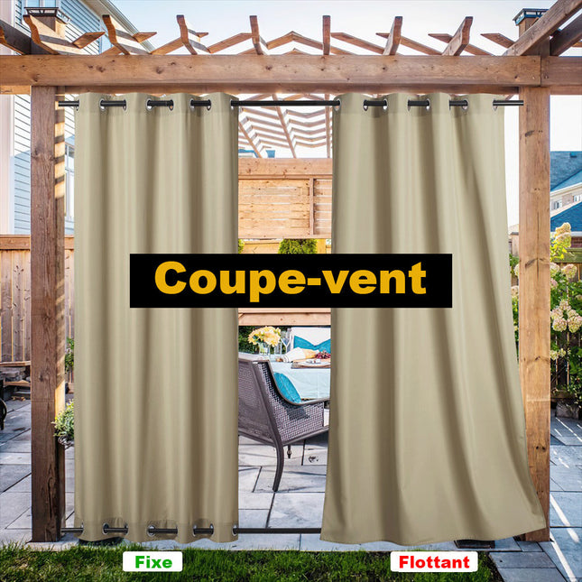 Oranssi vedenkestävä verho huvimajaan