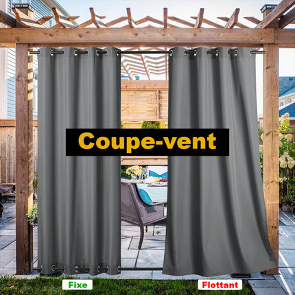 Oranssi vedenkestävä verho huvimajaan