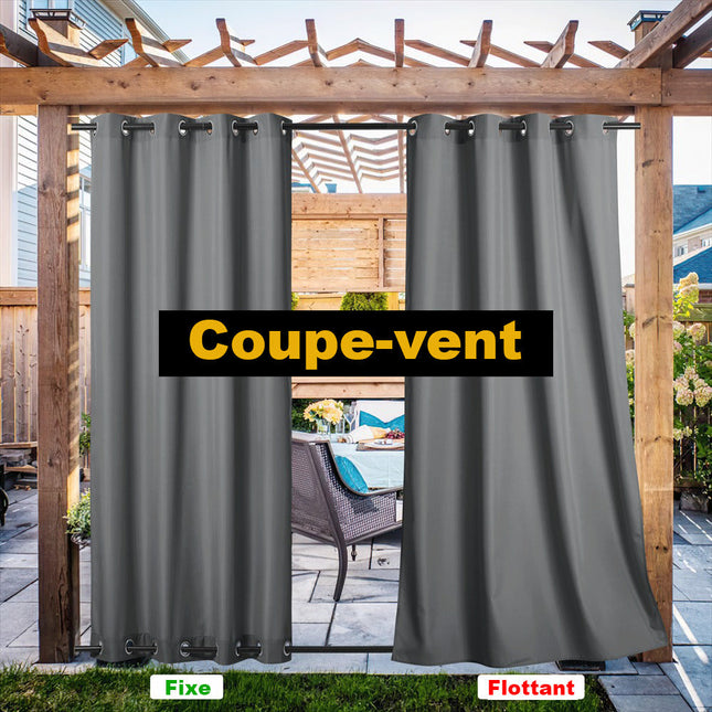 Oranssi vedenkestävä verho huvimajaan