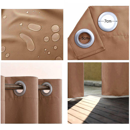 Vedenpitävä kastanjanruskea ulkoverho parvekkeelle