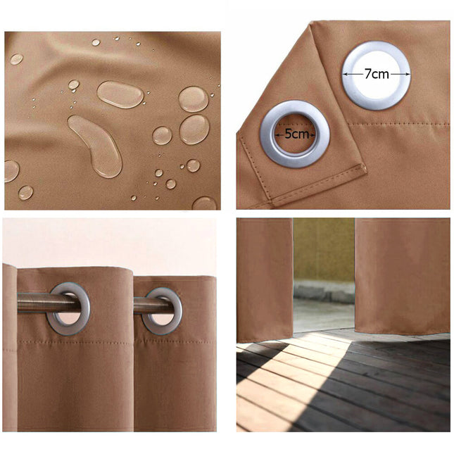 Vedenpitävä kastanjanruskea ulkoverho parvekkeelle