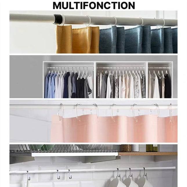 Moderni säädettävä teleskooppinen verhotanko