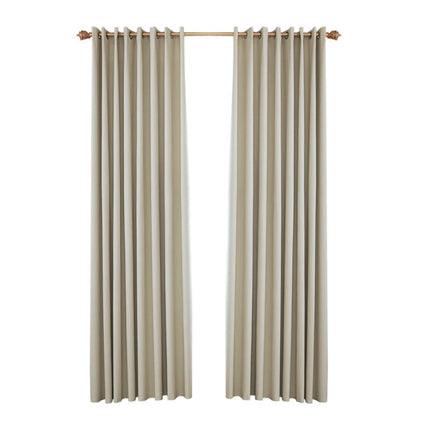 Beige säänkestävä ulkoverho pergolaan