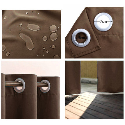 Ruskea säänkestävä pergolaverho