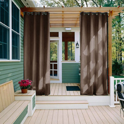 Pimentävä ulkoverho terassille purjerenkailla