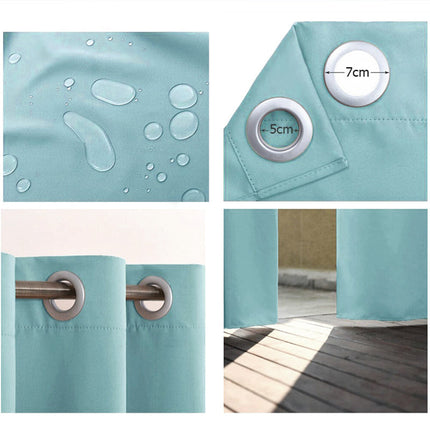 Huvimajan verho säänkestävästä kankaasta