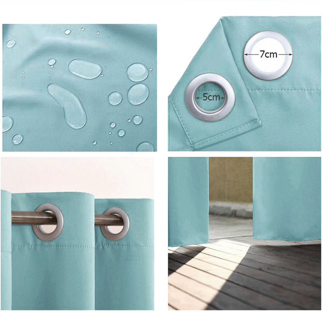 Huvimajan verho säänkestävästä kankaasta