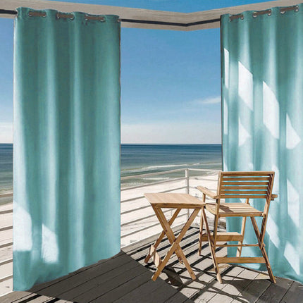 Huvimajan verho säänkestävästä kankaasta