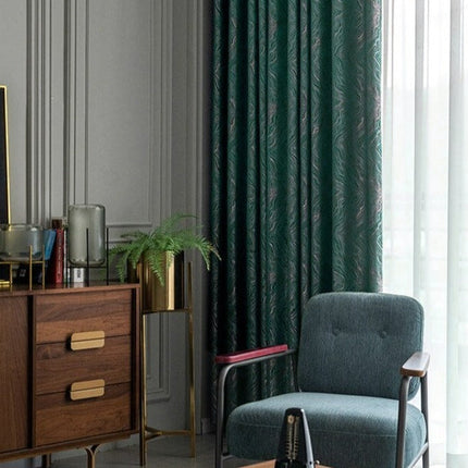 Skandinaavinen pimennysverho geometrisellä kuviolla