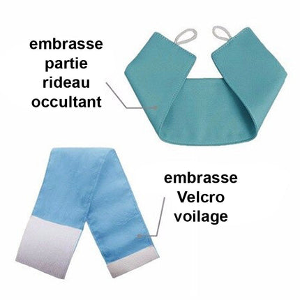 Kerroksellinen pimennysverho ohuella etuverholla