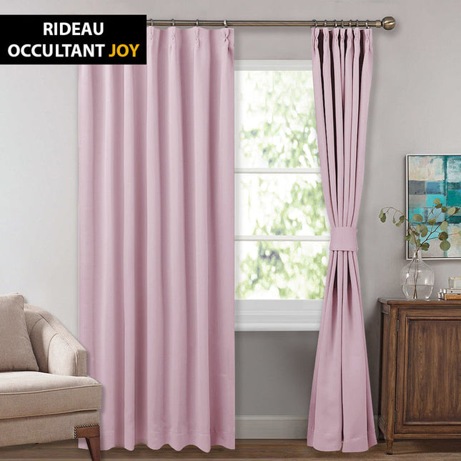 Haaleanpunainen pimennysverho rypytysnauhalla