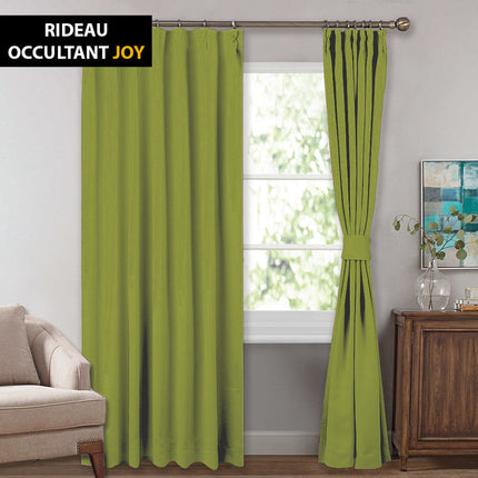 Vaaleanvihreä pimennysverho energiatehokkaaseen kotiin