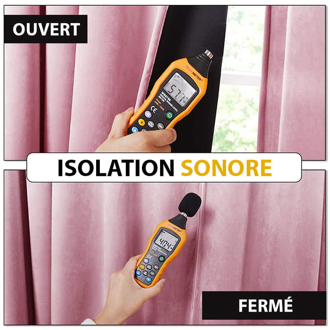 Puuteriroosa samettinen pimennysverho