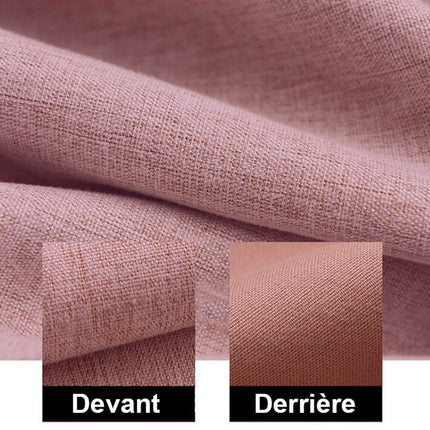 Puuteriroosa pimennysverho makuuhuoneen sisustukseen