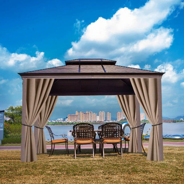 Säänkestävä ulkoverho pergolaan ja puutarhaan