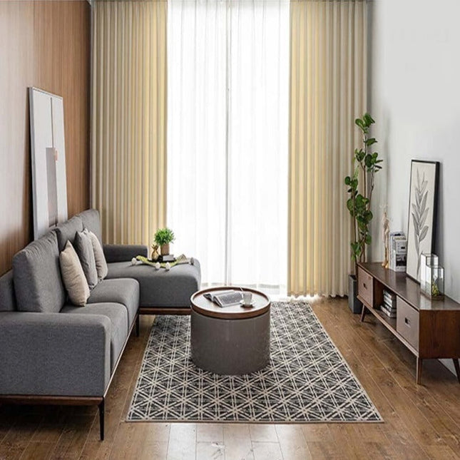 Luonnonvärinen pellavavaikutteinen verho