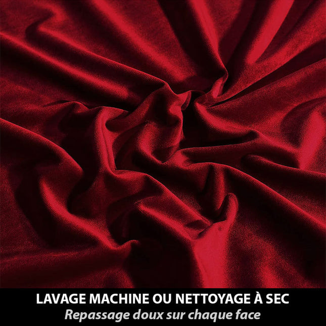 Lämpöä eristävä viininpunainen samettiverho