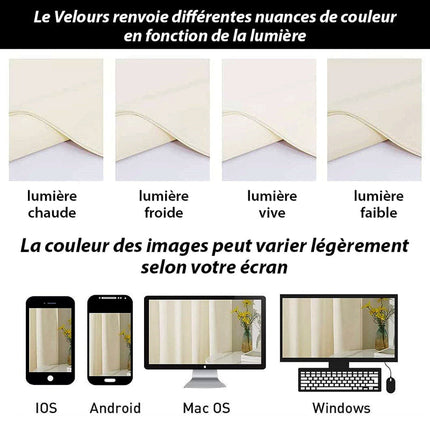 Norsunluunvärinen eristävä samettiverho