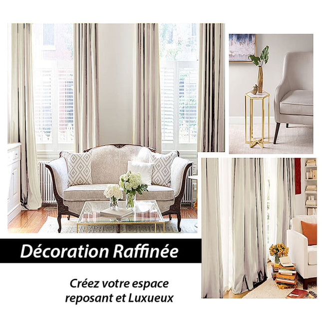 Norsunluunvärinen eristävä samettiverho