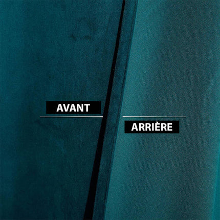 Sinivihreä ylellinen samettinen lämpöverho