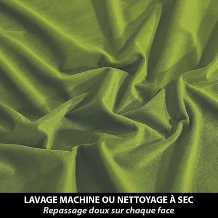 Limenvihreä samettinen lämpöä eristävä verho