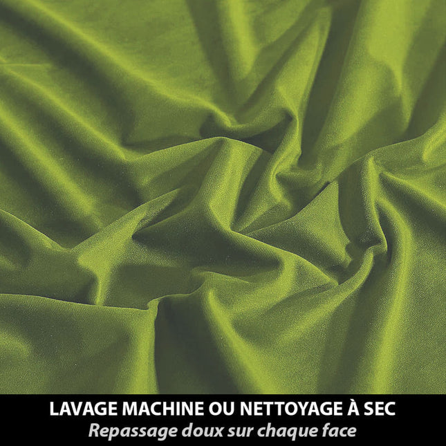 Limenvihreä samettinen lämpöä eristävä verho