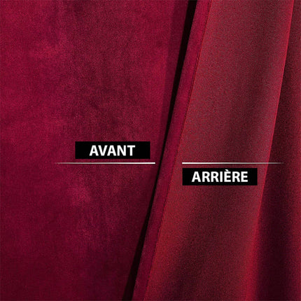 Lämpöä eristävä viininpunainen samettiverho