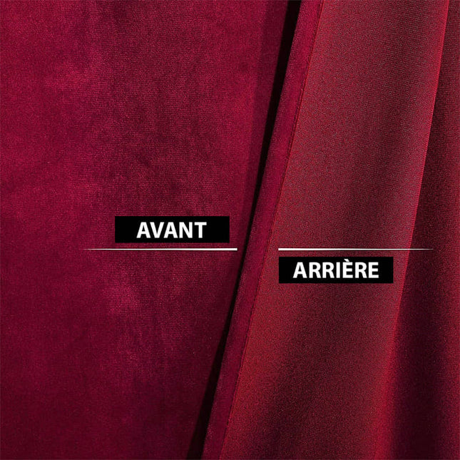 Lämpöä eristävä viininpunainen samettiverho